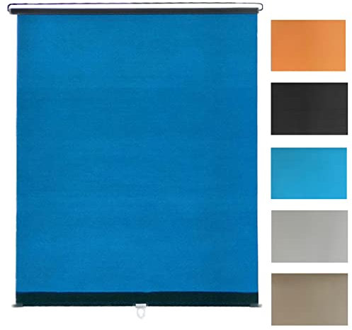 DZHTUF Tenda a Rullo con Ventose,Tenda a Rullo Oscurante per Finestra,Mini Tenda avvolgibile Oscurante,Tendine a Rullo Senza Foratura,casa Tende a Rullo con Sistema a Molla,Blue-75×125cm(30 * 49in)