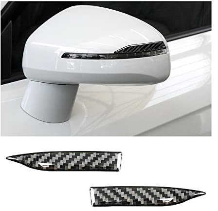 CGEAMDY 2 Piezas Protección Duradera De Fibra De Carbono para Los Espejos Retrovisores, Tiras Anticolisión Puerta Coche Fibra Carbono para Retrovisor, para La Mayoría De Los Coches (8.7x1.44cm)