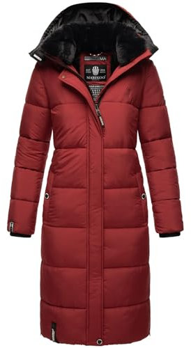 MARIKOO Damen Winter Steppjacke Lang B936 [B936-Relizi-Dark-Red-Gr.XL]