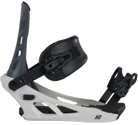 K2 Indy - Fijaciones de snowboard para hombre, talla M, color gris