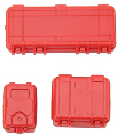 Mrisata Rc Car Koffer Rc Crawler Gepäckkoffer Rc Car Simulation Dekoration 3 Stück Rc Car Simulation Gepäckkoffer Groß Mittel Klein Rc Crawler Koffer Dekoration 1/18 1/24 Rot