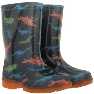 Mountain Warehouse Splash Toddler Light-Up Wellies - Waterproof Flashing Light Shoes, Kids Rain Boots - Spring Summer, Hiking, Trekking, Outdoors & Walking Bright Blue Kids Shoe Size 12