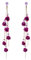 TOFBS Ohrringe Damen Rose Lang Hängend Ohrringe mit Zirkon Quasten Elegant Blume Statement Tropfen Ohrstecker Ohrringe Hochzeit Schmuck Für Frauen Mädchen Lila
