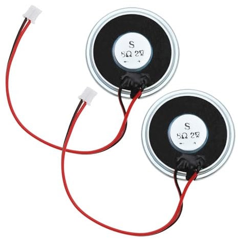 YINETTECH 2 Piezas Altavoz Magnético Altavoz de Forma Redonda de 2W Y 8 Ohm con Conexión de JST-PH2.0 Altavoz Interno Micro de 40mm de Diámetro con Cable
