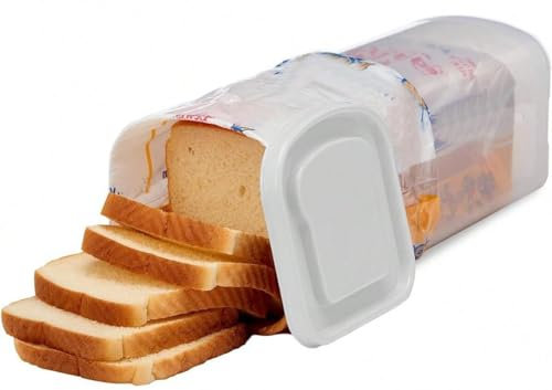 Bread Storage Container, Loaf Bread Keeper , Bread Box with Lid BPA-Free Sandwich Dispenser to Keep Fresh Reusable Airtight Loaf Container for Homemade Bread,Toast, Bagel, Donut and Cookies (#2)