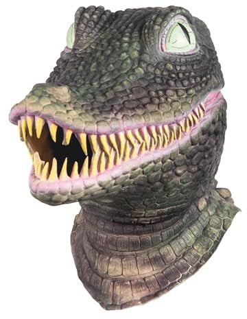 Krokodil Maske aus Latex - realistische Tiermaske als Verkleidung für Halloween, Karneval & Motto-Party