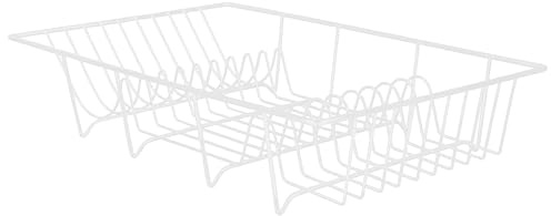 axentia Geschirrabtropfkorb, aus Eisendraht, ca. 48 x 9,5 x 30 cm, weiß