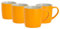 Argon Tableware Coloured Coffee Mugs - Matte Yellow - 350ml - Pack of 4 - Matt Ceramic Stoneware Tea Mugs Latte Cappuccino Cups Hot Chocolate Cups Colourful Mug Set with Handle