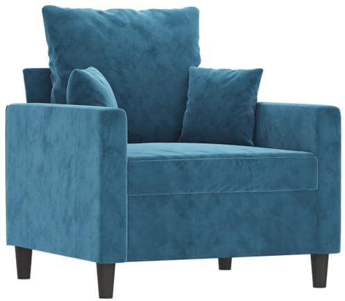 ULUYYUC Schlafsofa Sofas & Couches Schlafcouch Ecksofa - Sessel Blau 60 cm Samt für Party Garten Terrasse Lounge