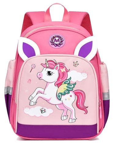 LUKIUP Einhorn Rucksack für Mädchen, Wasserdicht Kinderrucksack, Cute Cartoon Casual Children's Backpack Girls Nursery 3-7 Jahre, Verstellbare Gurte, Ideal für Kindergarten, Kita, Schule(Einhorn)