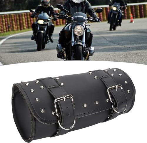 Mulcort Motorrad-Satteltasche, Retro-Motorrad-Werkzeugtasche aus Kunstleder, Wasserdicht und Langlebig, Tasche Zum Aufhängen Vorne und Hinten, Werkzeugtasche, Geeignet für die Meisten