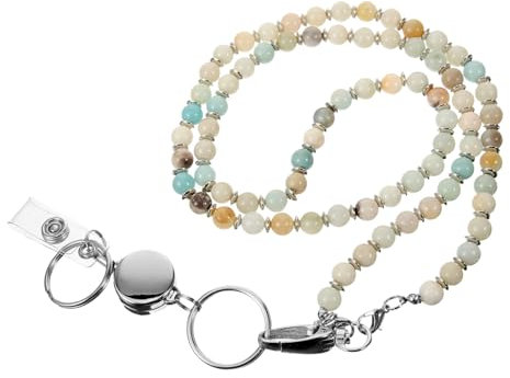 CANIGHT Collier Pour Badge D'identification Avec Clip Lanière Et Chaîne Porte-badge Pour Femmes