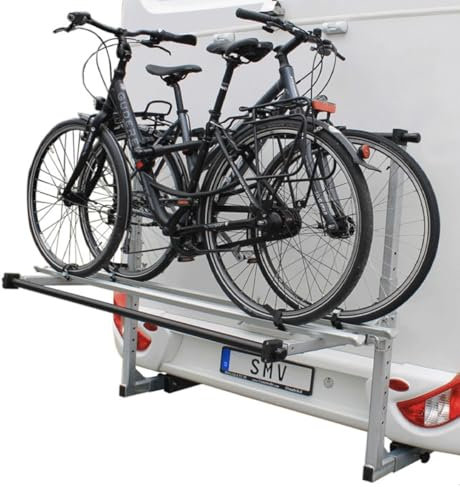 Generisch Klappbarer E-Bike-/Fahrradträger für Wohnmobile - Für 2 Fahrräder bis 130 kg Traglast (Ohne Leuchtenträger)