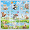 KIKISML Fensterbilder Frühling Deko, Fensteraufkleber Frühling Sommer Selbstklebend mit Tier, Fensterdeko Frühling Wiederverwendbare, 9 Blatt Fenstersticker für Kinderzimmer Schlafzimmer