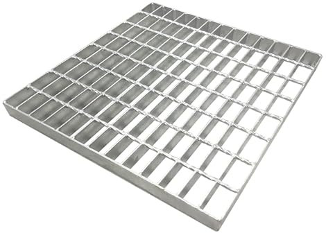 Natotela Griglia di scarico 400 x 400 x 30 mm, B125, zincata, MW:25/45 mm, griglia per telaio, griglia di ritiro per piscine di raccolta, quadrata, per pozzo luminoso, antiruggine, per Dowmspout