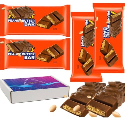 Resess Peanut Butter Bar 4 x 90g With Gift Box - Peanut butter bar covered in a milk chocolate flavoured coating