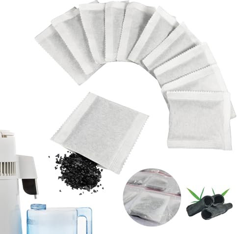 Activated Charcoal Water Filter Sachets - 20 Pack Replacement Cartridges for Home Distillers, Purify Water, Remove Compounds, Essential for Clean Drinking Water