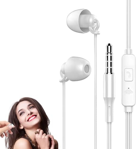 Auricolari Con Filo - Cuffie Con Filo - Auricolari In-Ear Cuffie, Hi-Fi Stereo Cuffiette Isolamento Acustico Jack, In-ear Con Cancellazione Del Rumore Da 3,5 Mm Per Russare, Viaggi Aerei, Yoga