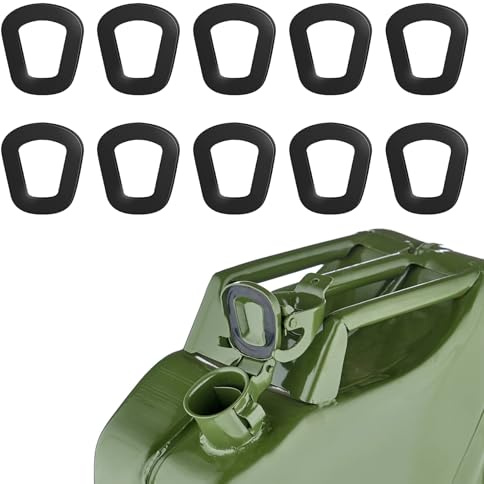 10 Pcs Replacement Jerry Can Rubber Seal, Universal Petrol Can Gasket | Jam Funnel for Filling Bottles, Filter Liquid, Oils, Powder, Juice, Wine, Coffee, Tea,etc