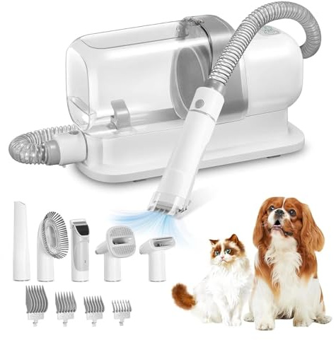 Hundepflege-Staubsauger und Tierpflegeset mit 2,3 l Fassungsvermögen, größerem Staubbehälter for Tierhaare, Hundebürsten-Staubsauger for Tierhaarstaubsauger(UK Plug)