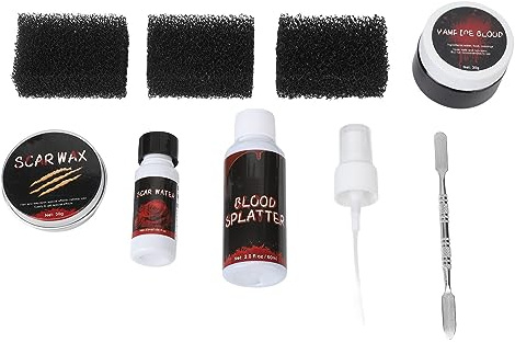 CUOFYUNL Cire de maquillage pour fausses cicatrices, effets spéciaux, modelage des plaies, cire de peau avec spatule pour fête d'Halloween