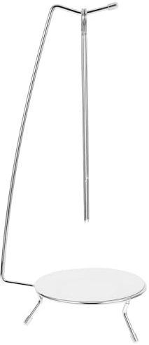 FOMIYES Support à Brochettes Suspendu en Acier Inoxydable, Ensemble 1 Pièce avec 2 Brochettes, pour Barbecue et Grillades en Plein Air, Camping et Pique-niques, Ustensile Réutilisable