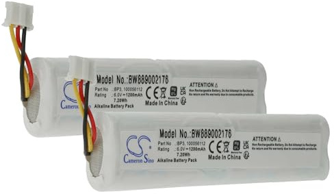 vhbw 2X Batterie Ersatz für Telenot BP3 | 100056112 für Alarmanlage, Alarmsystem (1200 mAh, 6 V, Alkaline)