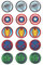 AVENGERS BIRTHDAY EDIBLE CUPCAKE FAIRY CAKE TOPPERS DECORATIONS x 15 (ICING SHEET)
