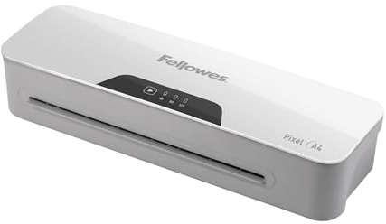 Fellowes Pixel Laminiergerät A4 Home Office 3 Minuten Aufwärmzeit mit automatischer Abschaltfunktion 80-125 Mikron Starterpack 10 Beutel
