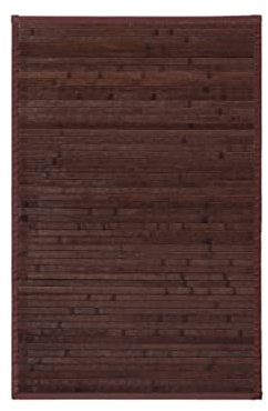 LOLAhome Alfombra de bambú, Antideslizante, Antimanchas, Resistente a la Humedad, para Salón, Dormitorio, Cocina, Baño, Pasillo, Garaje- “Marrón Chocolate” de “90x60 cm