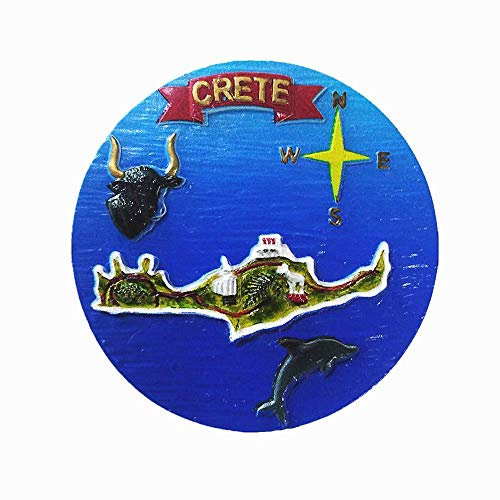 3D-Kühlschrankmagnet, Motiv: Kreta, Griechenland, Reise-Souvenir, Geschenk, Heim, Küche, Kühlschrank, Dekoration, Magnet-Aufkleber