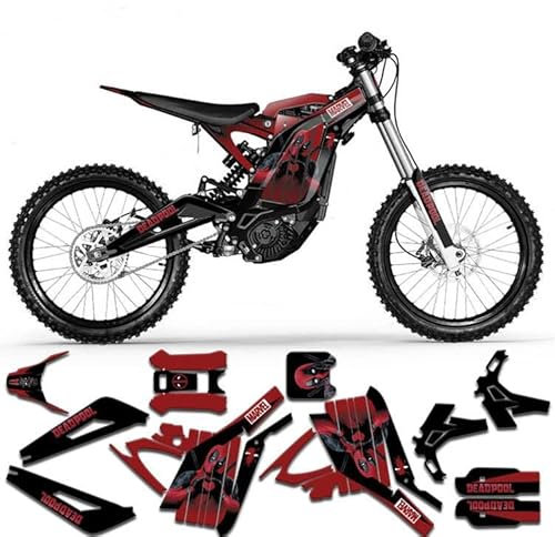 MXP Graphics Custom Aufkleber-Set für Sur-Ron Light Bee X Light Bee S Geländemotorrad Dirt Bike (Rot, Light Bee X (Schnelligkeit mit Stoßdämpfung)
