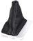 ICT Schaltmanschette Schaltsack kompatibel mit VW Golf 7 Automatikgetriebe 2012–2019 aus Echtleder schwarz – passend für Modelle mit Doppelkupplungsgetriebe (z. B. DSG) – Made in Germany (Naht silber)