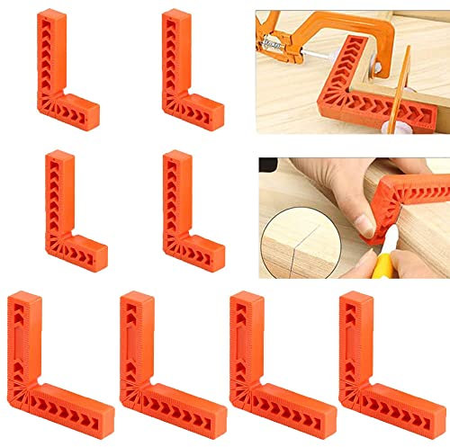 8 Pz Piastre di Posizionamento 90 Gradi,Morsetto di Posizionamento a 90°Squadra di Posizionamento 90°,Tipo L Morsetti ad angolo retto Utensile Morsetto ad Angolo Retto Tipo L in Plastica,per Falegnami