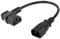 CERRXIAN IEC 320 C14 to 90 Degree C13 PDU Power Supply Extension Cable,C14 Male to Left Angle C13 Female 3 Pin Power Cord for Monitors,Computers,Etc-0.4M/15.7inch