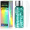 URAQT Body Glitter Gel, Chunky Glitter Gel, Chunky Body Lotion Glitzer Flüssiger Lidschatten, Meerjungfrau Pailletten Funkelnde für Gesicht Haare Lippen Nägel Make Up Kosmetik Festival (Grün)