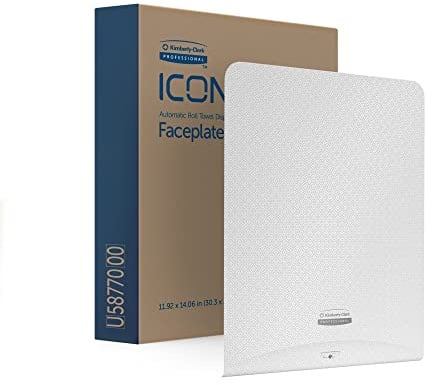 Kimberly-Clark Professional ICON-Blende (58770), weißes Mosaikdesign, für den automatischen Rollenhandtuchspender; 1 Blende pro Verkaufseinheit