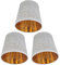 Alvinlite Lampenschirme 3er-Set, Kronleuchterschirme, Moderne Kandelaberschirme, weiß, zum Aufstecken, Lampenschirme für Tisch, Boden, Wand, Kronleuchter, Nachttischlampe