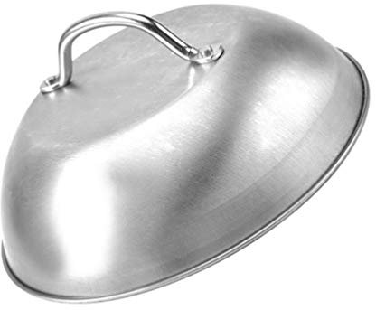 Vaguelly Garhaube Für Grill Grillhaube, 22 cm Schmelzglocke Abdeckhaube Garhaube mit Griff, Garglocke Speisenglocke zum Abdecken, Burgerhaube Grilldeckel für Grill, Teppanyaki