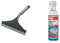 Addis ComfiGrip Shower And Window Squeegee In Metallic and Graphite & HG Glass and Mirror Cleaner, Streak-Free Glass Cleaner, Effectively Removes Grease & Dirt