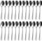 BEWOS 24 Pieces Silver Dessert Spoons, 8 Inch (20.3 Cm) Spoon Set, Stainless Steel Soup Spoons, Mirror Polished Spoons, Dishwasher Safe, Silver Table Spoons for Home, Kitchen or Restaurant