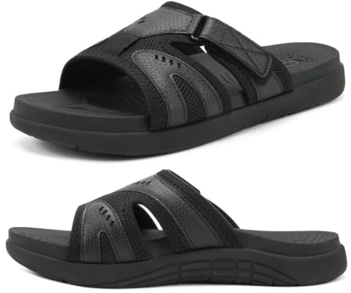 COFACE Hommes Sport Récupération Sandales Fasciite Plantaire Coussin Doux Léger Soutien De La Voûte Plantaire Orthèse Slides pour Hommes