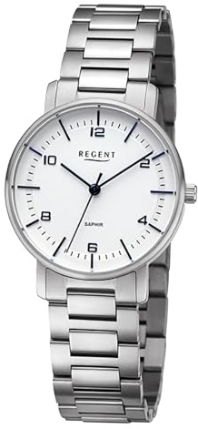 REGENT Damenuhr Stahl ⌀32mm Saphirglas Druckfaltschließe F-1482