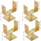 KOTARBAU® 4er Set U-Pfostenträger Aufschrauben 0-160 mm Pfostenträger für Holzpfosten Verzinkt Aufschrauben Stützenfuß Bodenanker Pfostenträger Höhenverstellbar Bodenanker Breitenverstellbar
