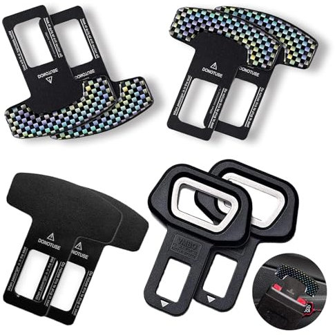 8 Pcs Belt Buckle Fastener, Car Parts, Black Belt Buckle Adapter aus Legierung Gurtschloss für verschiedene Fahrzeugmodelle, Mixed