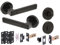 HANDLEZONE® Luxa Door Handles on Rose Bathroom Deadbolt Pack, 76mm Lock and Latch, 75mm Ball Bearing Hinges - Black Matt
