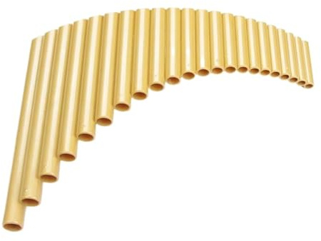 pan flute instrument 22 Pipe Plastic Panpipe G Key Panflute Right/Left Handmade Golden Color Pan Flute With Bag (Color : Right Hand)