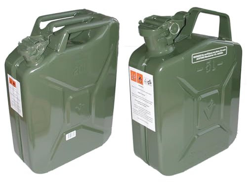 Greenstar 10200 Jerrican métallique 20L F1893 & 10198 Jerrican métallique 5 L F1891, vert