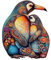 Jigfoxy Holzpuzzle Erwachsene, Pinguin Holz Puzzle Erwachsen, Wooden Puzzle Holzpuzzle für Erwachsene und Kinder, Einzigartige Knobelspiele in Tierform für Freunde der Familie S-21 * 17.1cm-100pcs