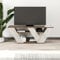 Hocuspicus HOCUS PICUS Modern Designed TV Unit for Livingroom up to 42 Inch TVs | Engineered Wood |110x30x40cm | Easy to Assemble and Clean (Dark Oak, Gold Marble Effect)